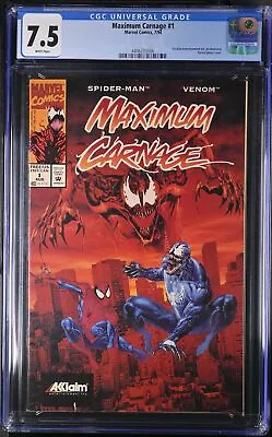 Maximum Carnage #1 CGC 7.5 (VF-) 1994 Giveaway Promo Venom Spider-Man Acclaim • £224.87