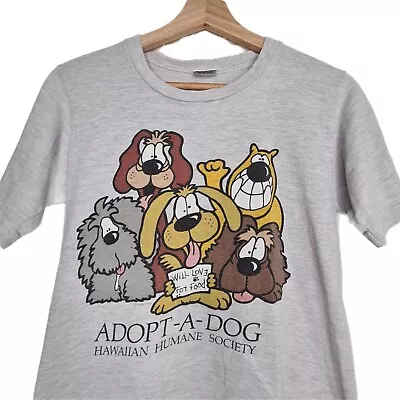 Vintage Crazy Shirts Adopt A Dog Cartoon Shirt Excellent Condition • $50