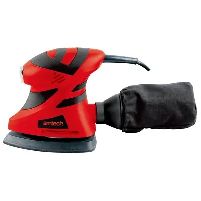 Multi Use 2 In 1 180W Palm Sander With Two Bases Square Detail Delta Dust Bag • £26.99