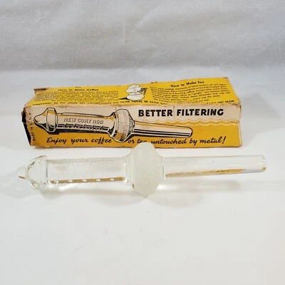 $15.95 • Buy Vintage Cory Glass Filter Rod For Vacuum Coffee Maker Pot