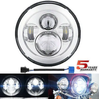 7  Inch LED Headlight Projector Motorcycle For Dyna Cafe Racer Bobber AU • $34.02