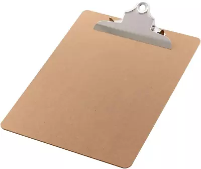 A4 - A3 Wooden Clipboard Heavy Duty Waterproof Masonite -Q-Connect Strong Clip • £8.55