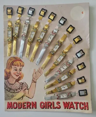 Vintage Store Display Modern Girls Watch Childrens Toy Dime Store Complete Nos • $49.99