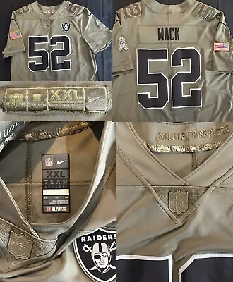 NIKE Oakland Raiders Khalil Mack Salute To Service NFL Jersey Men's XXL $170 🪖 • $99.99