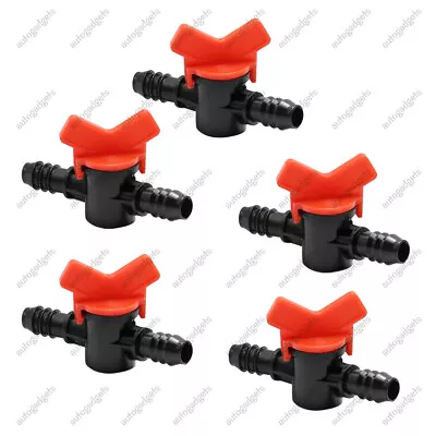 5Pcs In-Line Barbed Ball Valve 16mm For 1/2  And 5/8  Tubing Professional Grade • $8.69