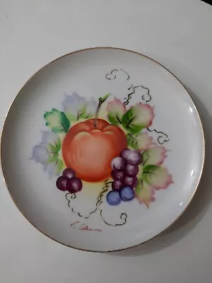 Ucagco China Hand Painted 7⅛” Decorative Plate Made In Japan Hanging Gold Trim  • $8.09