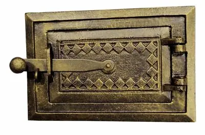 25 X 17 Cast Iron Fire Door Clay Bread Oven Pizza Stove Quality OLD GOLD (S) • £63.24