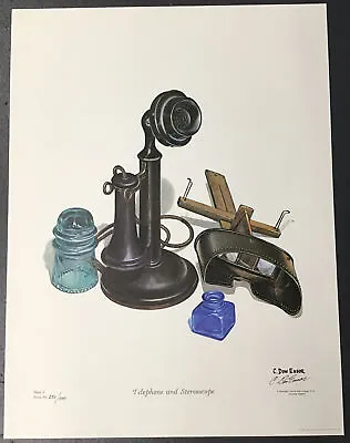 C. Don Ensor Art Print “Telephone And Stereoscope” Limited Edition Signed (W) • $79.99