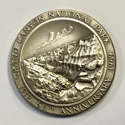 Grand Canyon National Park 50th Anniversary .999 Silver Medallion Medallic Art • $49.99