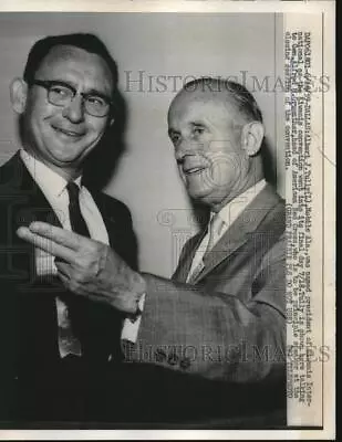 1959 Press Photo Mobile Ala. Albert J. Tully With Gen. Alfred M. Gruenther • $19.99