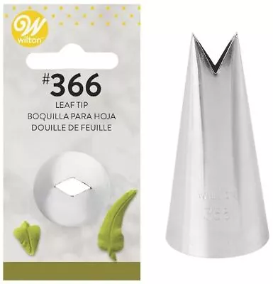 £6.28 • Buy Wilton Leaf Nozzle Tip #366 Buttercream Frosting Flowers Cupcakes