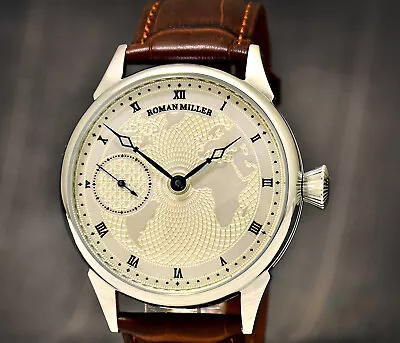 World Map Men's Mechanical Watch Boyfried Gift Men's Gift Marriage R. Miller  • $299