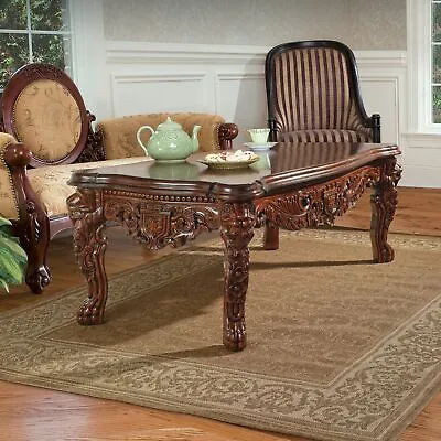 Design Toscano The Lord Raffles Grand Hall Lion Leg Coffee Table • $1708.86