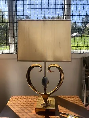 Maitland Smith Blue Hammer Shell And Brass Table Lamp New • $699