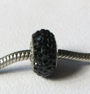 £15 • Buy Genuine Pandora Black Cubic Zirconia Crystal Pave  Charm Bead S925 ALE