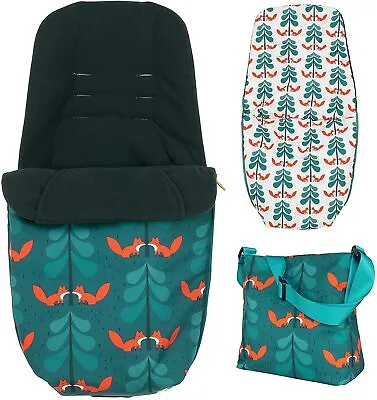 Cosatto Giggle Bundle Accessory Pack Changing Bag And Footmuff Fox Friends • £59.95