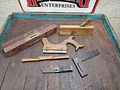 K139- Vintage Woodworking Tools - Squares Spokeshave Levels Etc • $5