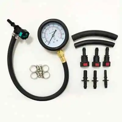 Fuel Pressure Test Kit Pressure Tester Gauge Kit  For Car Motorcycle Truck • $27.44
