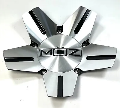 Moz Wheels Silver/Black Metal Custom Wheel Center Cap # 938-AL-CAP NEW! • $59.90