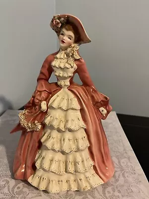 Vintage Pasadena Ceramics Beautiful Lady Statute -detailed With Lace  • $26
