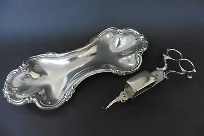 £39.95 • Buy Mid 19thC Silver Plated Candle Snuffer / Wick Trimmer With Tray