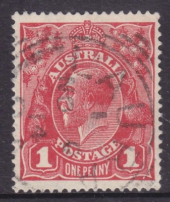 $4.10 • Buy KGV Heads Single Wmk 1d Red Die 1 Used *LAURA SA POSTMARK* SG 21c (7ED)