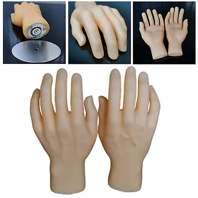 Right+Left Hands Male Simulation Mannequin Model Watch Jewelry Display Prop • $16.10