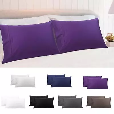 Pillowcase Set Of 2 Soft Cotton Pillow Covers With Envelope • $17.01