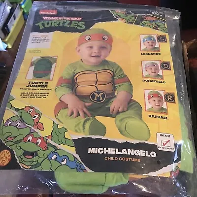 Baby Teenage Mutant Ninja Turtles 4-in-1 Halloween Costume 12-18M Michelangelo • $17.99