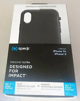 $32.59 • Buy Speck Presidio Ultra Protective Slim Case + Removable Bumper - IPhone XS & X