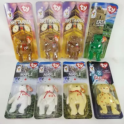 TY Beanie Babies 1999 McDonalds Glory Erin Maple Britannia Set Of 4 & 4 Extras • $12