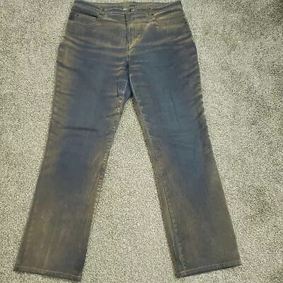 Sigrid Olsen Jeans Women Size 10 Blue Faded Wash Rayon Flocking Fun Artistic EUC • £23.99