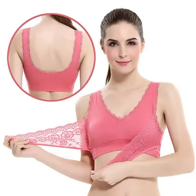 Front Close Bras Lace Bras Large Size Breathable Soft Cup Bras For Daily Wear • £9.32