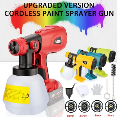 Paint Sprayer Electric Spray Gun For Milwaukee/Ryobi/Dewalt/Makita 18V Battery • $74.95