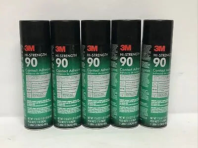 $120 • Buy Lot Of (5) 3M High Strength 90 Spray Adhesive 17.6 Oz