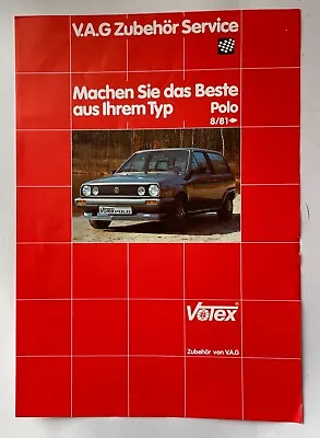 VW Polo 86c * Votex Brochure * Aerodynamic Attachment Kit * 1982 • $2.12