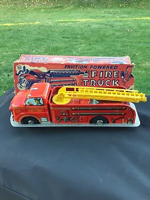 Vintage 1940’s MARX Friction Powered Fire Truck W/original Box RARE!!! • $299.99