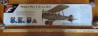VINTAGE TOP FLITE Poster S.E. 5a WWI RC MODEL AIRPLANE KIT  • $213.64