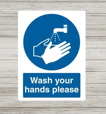 Metal Signs Wash Your Hands Please Health And Safety Metal Sign Plaque Tin  • £4.75