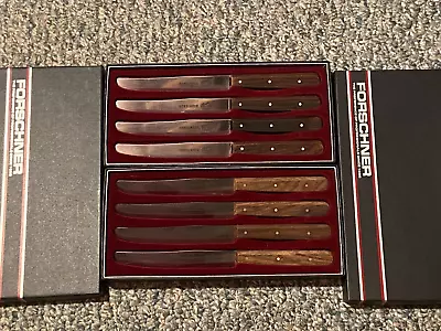 RH Forschner Victorinox Serrated Steak Knife Set Of 8 Rosewood Handles • $129.99