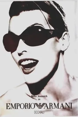 Original Vintage Poster ARMANI EYWEAR Milla Jovovich  • £96.51