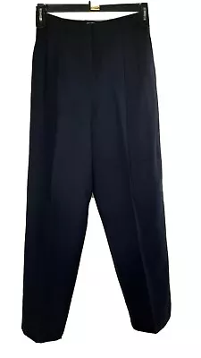 Amanda Smith Navy Blue Pleated Lined Wool Pants.  Size 10 • $21.24