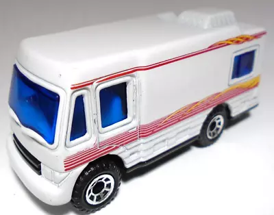 1998 Matchbox Truck Camper White 1:70 Diecast 3  Motor Home With Red & Yellow • $11.99