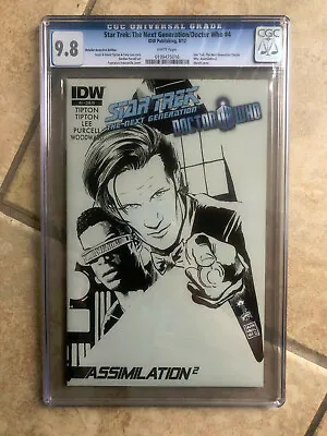 STAR TREK : TNG - DOCTOR WHO - ASSIMILATOIN 2 #4 Cgc 9.8 11th Doctor RRP Variant • £45.91