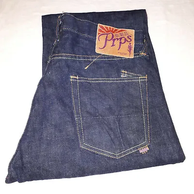 £107.99 • Buy PRPS Rambler Jeans Mens 30W 30L Dark Indigo Wash Button Fly Immaculate RRP $400+