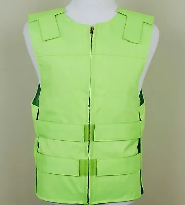 Unisex Kawasaki Green CORDURA® Fabric - Bulletproof Style Motorcycle Vest B# 34 • $36.91