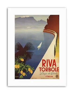 Riva Torbole Lake Garda Italy Travel Canvas Art Print • £13.99