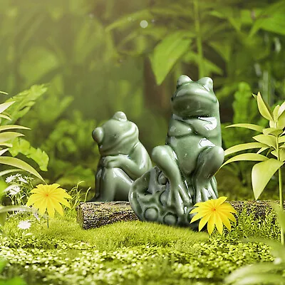 Frog Resin Statue Decor1/3* Yoga Zen Pose Meditation Accessories Cute Figurines • $10.99
