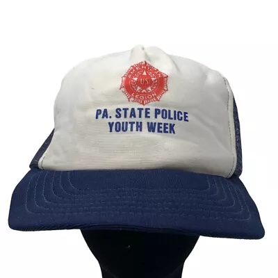 Pennsylvania PA State Police Youth Week American Legion Vintage Trucker Snapback • $16.95