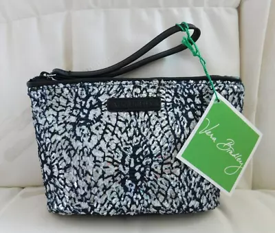 VERA BRADLEY Mesh Sequin Wristlet Purse - Camocat Black - New With Tag • $24.95